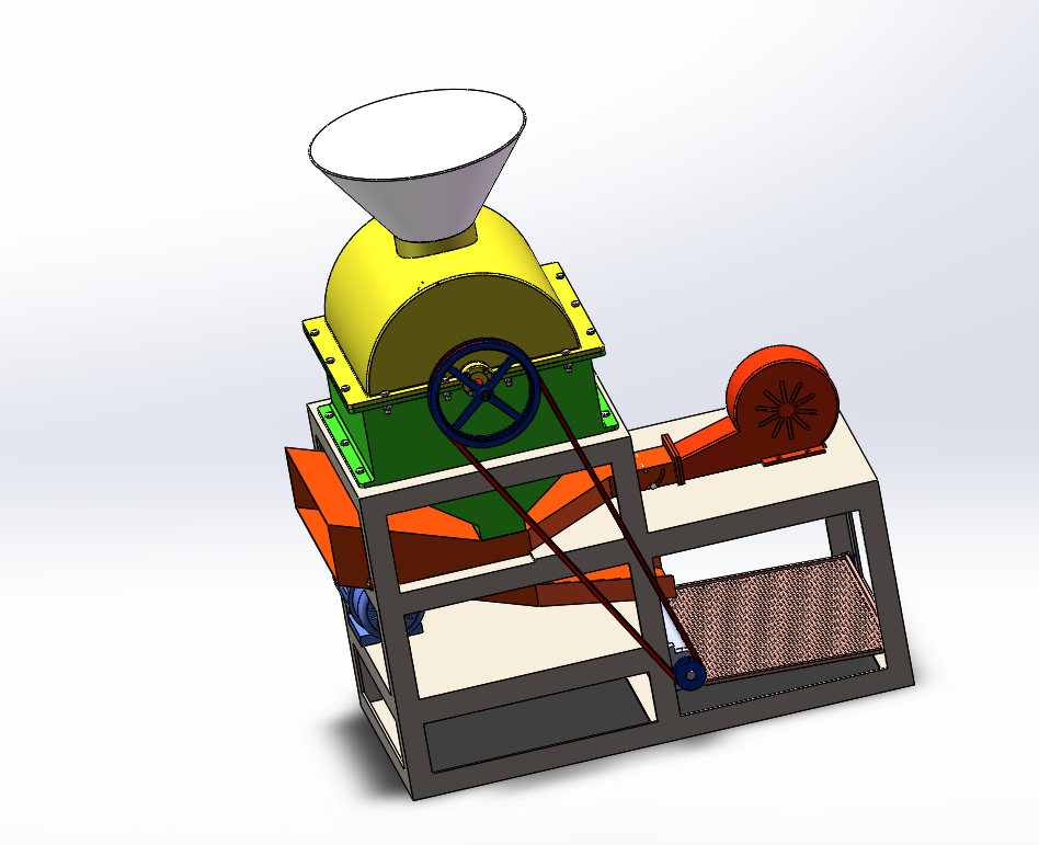新型家用花生脱壳机设计（含三维SW模型+CAD图纸+说明书）
